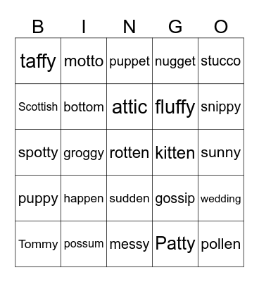 Level 4 Lesson 5 Happy Rule Bingo Card