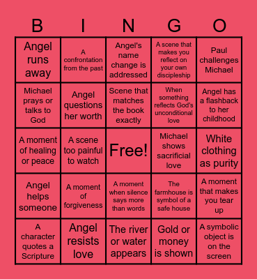 Redeeming Love Bingo Card