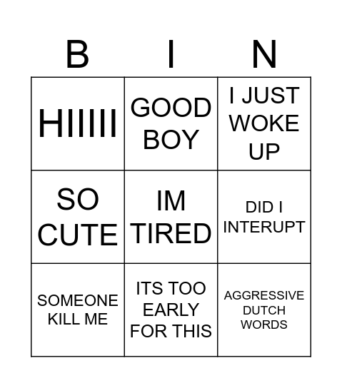 Sushi quotes Bingo Card