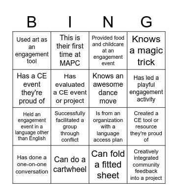 Bingo: Find Someone Who Bingo Card
