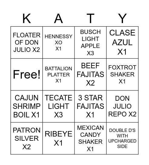BOMGO Bingo Card