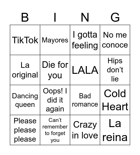 ALBingo Card