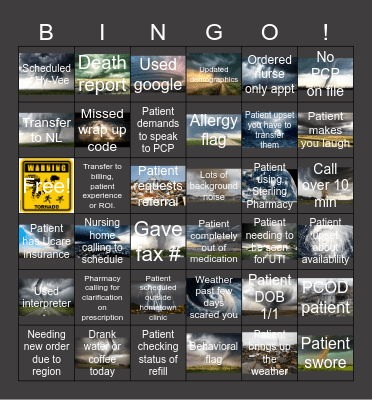Bingo 6/27/2025 Bingo Card