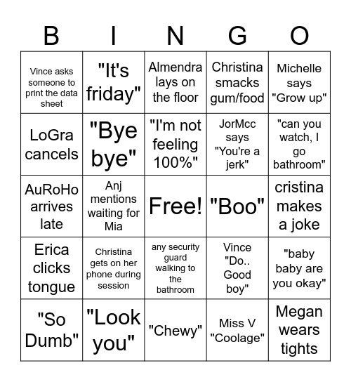 Office Bingo Card