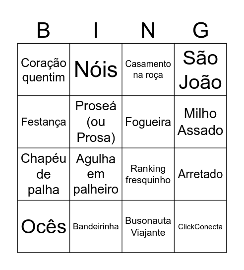 BINGO INTERATIVO Bingo Card
