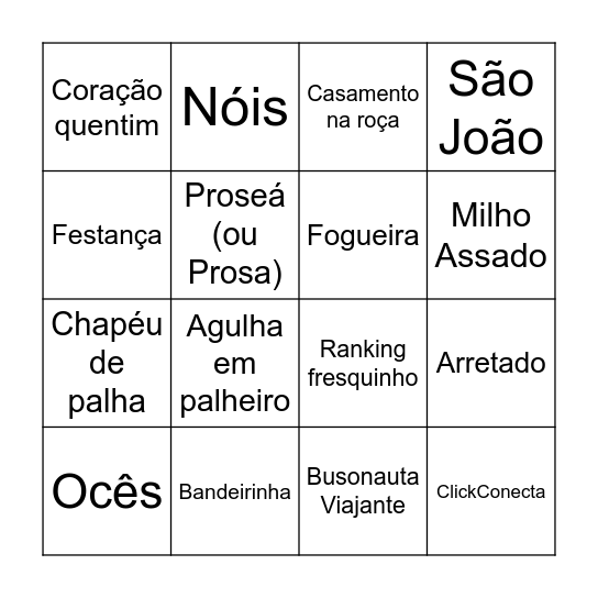 BINGO INTERATIVO Bingo Card