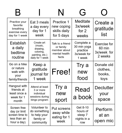 Bingo 2025 Bingo Card