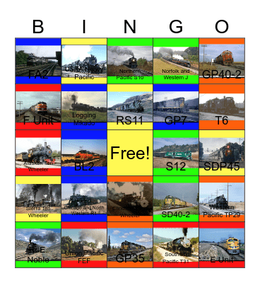 4-6-0 Ten Wheeler- The Original Owners Bingo Card