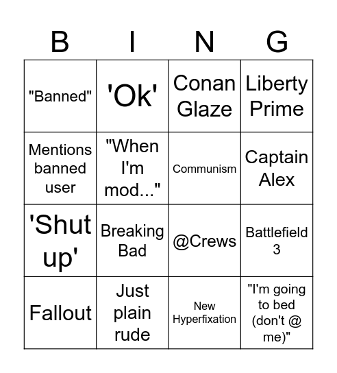 Wings24 Bingo Card