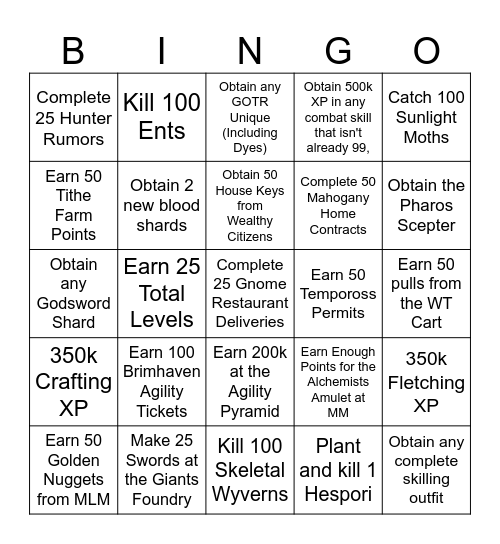 Duke Solo BINGO Card