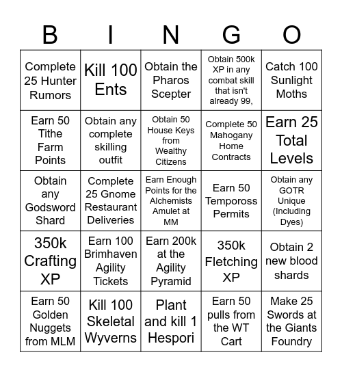 Duke Solo BINGO Card