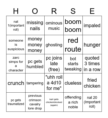 session 10 bingo Card