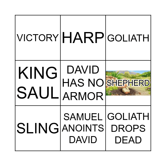 DAVID Bingo Card