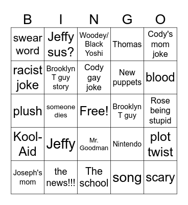 sml Bingo Card