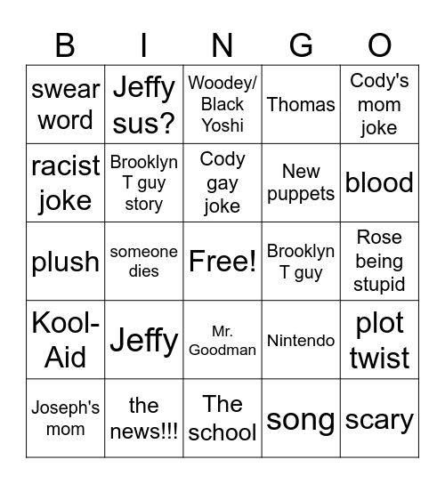sml Bingo Card