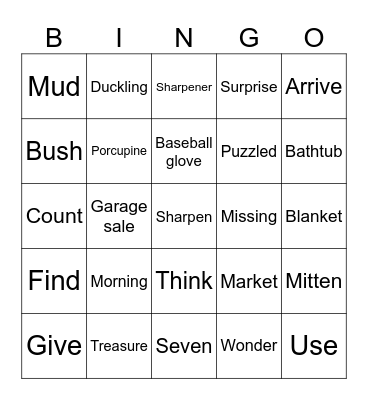 BR70(1) 13-16 Bingo Card