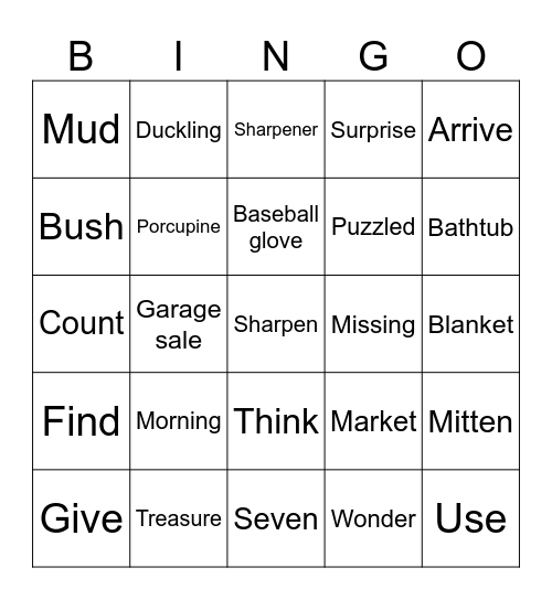 BR70(1) 13-16 Bingo Card