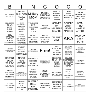 NETWORK 2 NETWORK Bingo Card