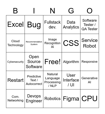 Career @ B4-507 Bingo Card