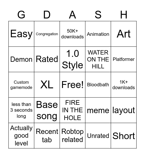 Gd Roulette bingo Card