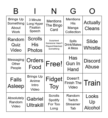 Crow Collector Bingo Card