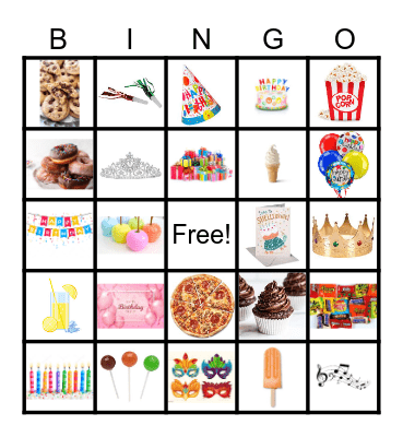 BIRTHDAY PARTY Bingo Card