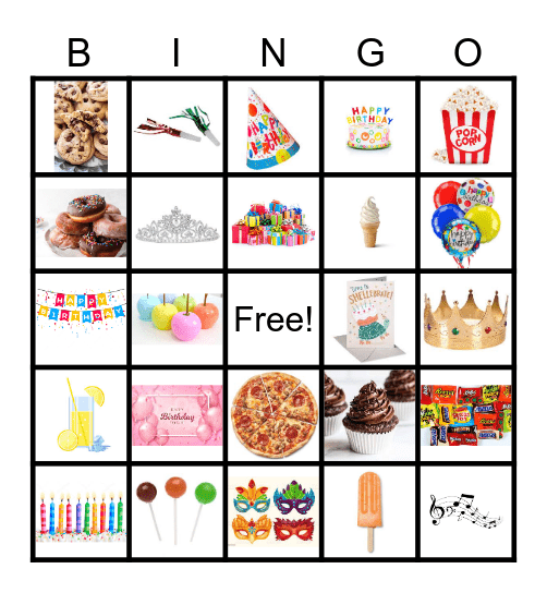 BIRTHDAY PARTY Bingo Card