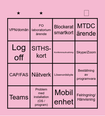 𝓕𝓻𝓮𝓭𝓪𝓰𝓼 𝓫𝓲𝓷𝓰𝓸 Bingo Card