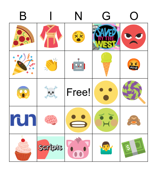 TSS Bingo-SBS and Emojis Bingo Card