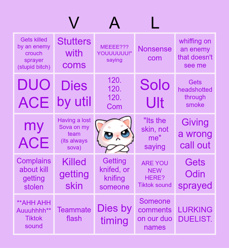 Yukis Bingo Card- Adds 30 minutes every bingo! Bingo Card