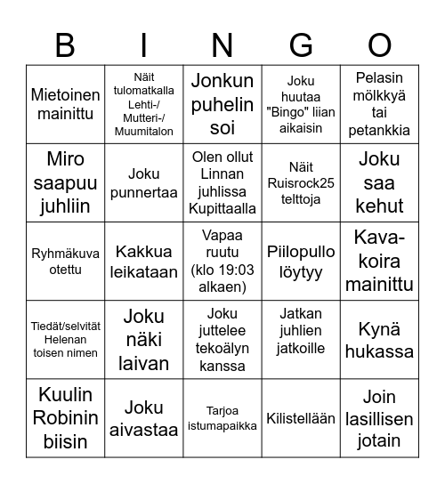 Helena 40v Bingo Card