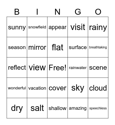Lesson 4_英コⅠ Bingo Card