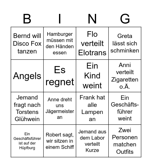 Bullshit Bing Bingo Card