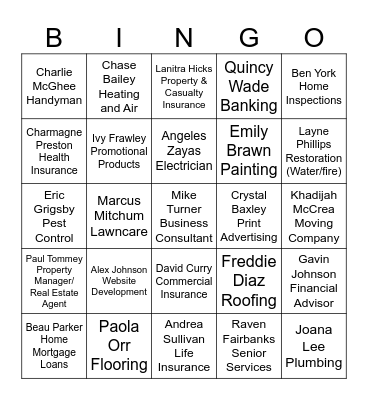 Pace Setters Go Get ‘Em Bingo Card Bingo Card