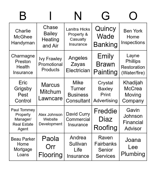 Pace Setters Go Get ‘Em Bingo Card Bingo Card