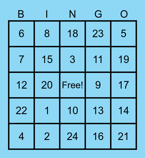 BINGO DAY Bingo Card