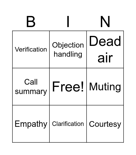 "Quality Word Hunt" Bingo Card
