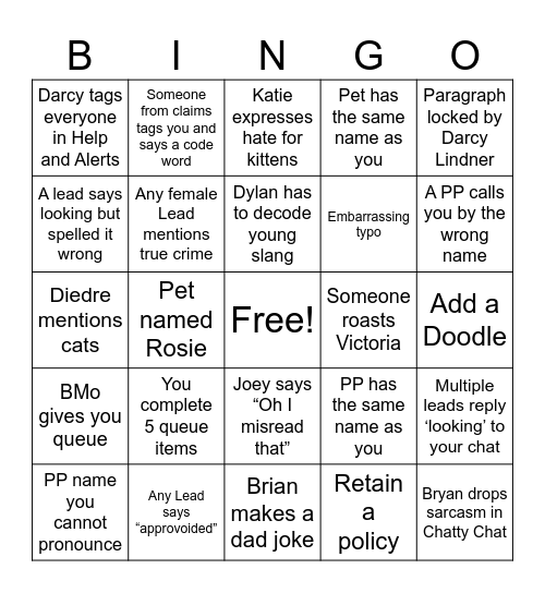 June CCE Bingo! Bingo Card