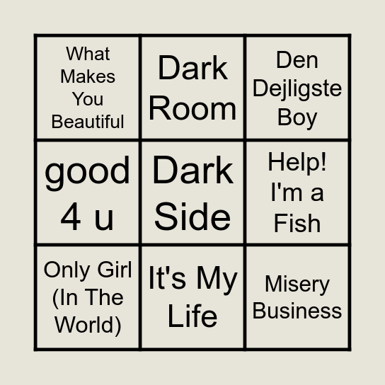 Bundesangsroulade Bingo Card