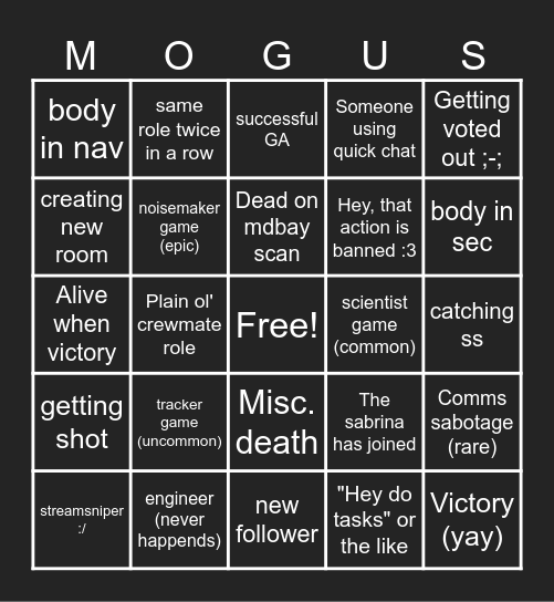 true, ICE man. (999) Bingo Card