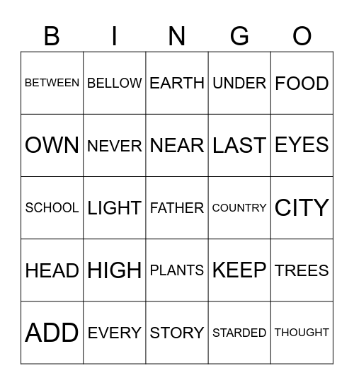 LET'S PLAY Bingo Card