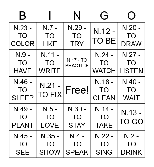JUNINE PARTY Bingo Card
