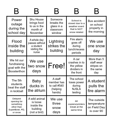 BA...We're Not So Bad! Bingo Card