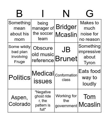 Things Picard talks about in leadership Bingo Card