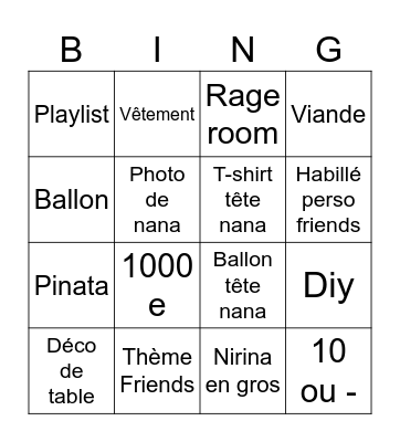 18 wsh Bingo Card