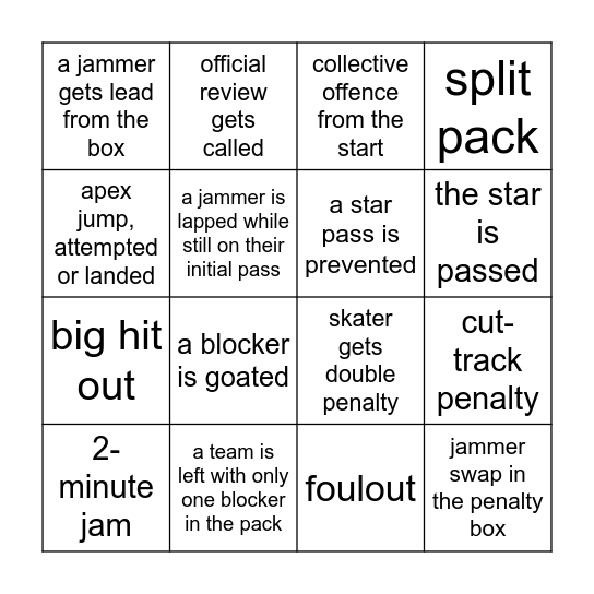 Bear Bingo Card