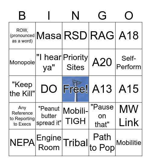 Sprint Bingo Card