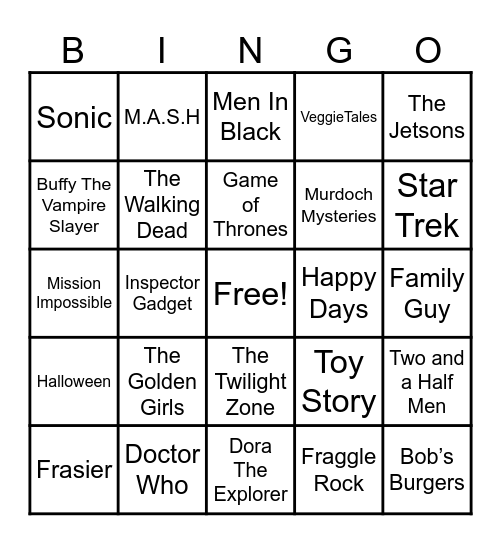 📺 TV Hits! 📺 Bingo Card
