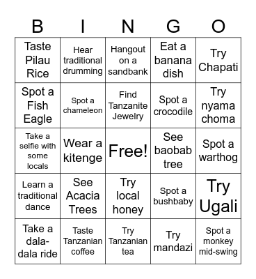 SKC Tanzi Bingo Card