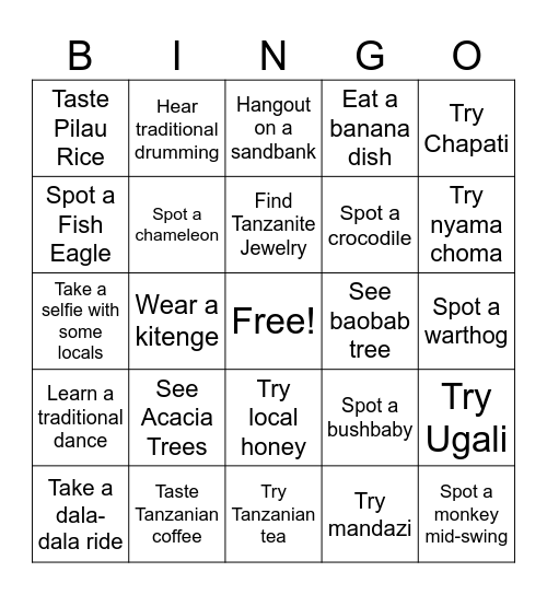 SKC Tanzi Bingo Card